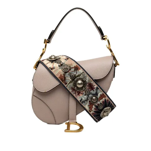 Dior Mini Grained Calfskin Saddle Bag