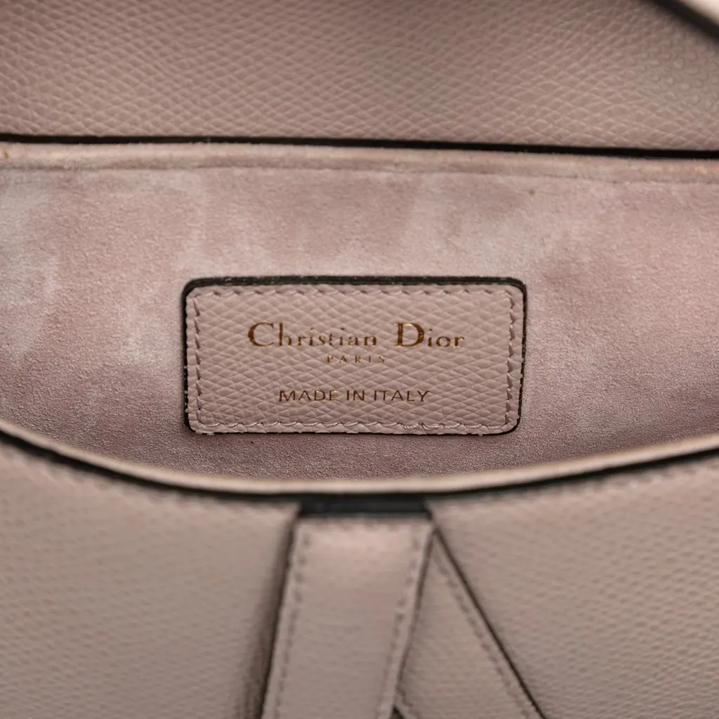 Dior Mini Grained Calfskin Saddle Bag Purple Leather Good - Box View
