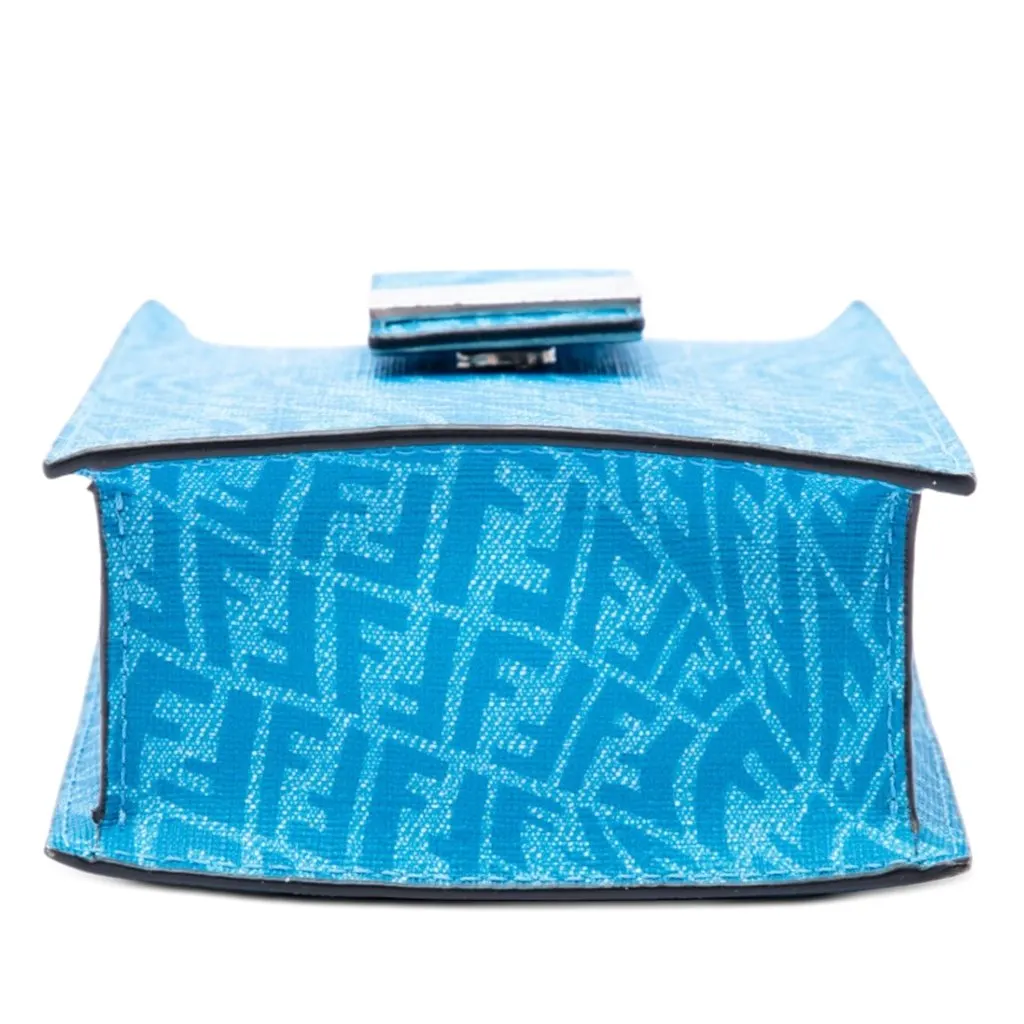 Fendi Sarah Coleman Coated Canvas FF Vertigo Phone Holder Crossbody Blue Very good - Inside View