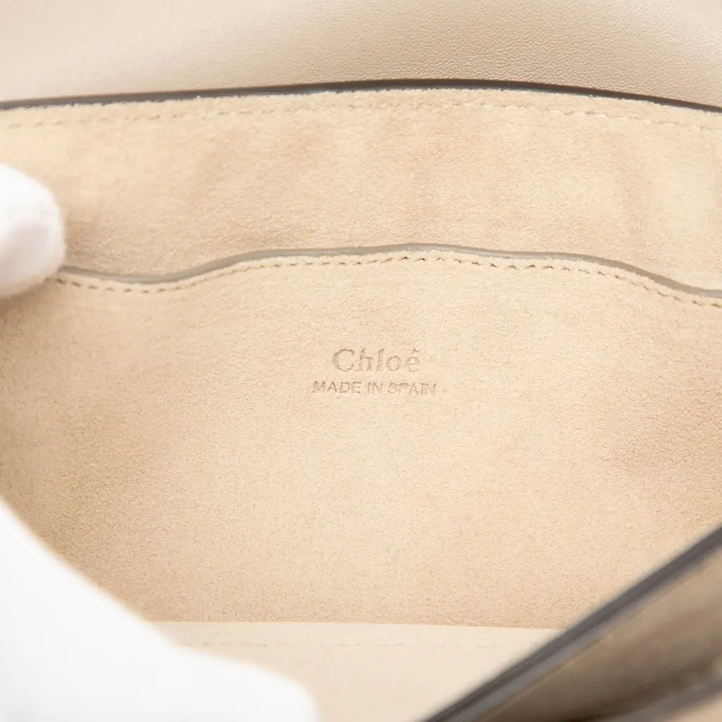 Chloé Small Suede and Calfskin Faye Crossbody Grey Leather Good - Box View