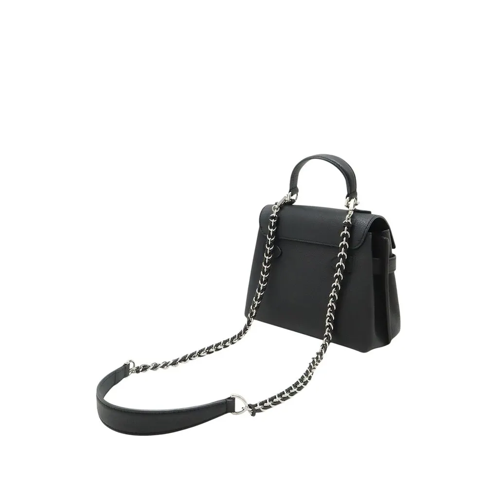 Louis Vuitton Grained Calfskin Mini LockMe Ever Black Leather Very good - Back View