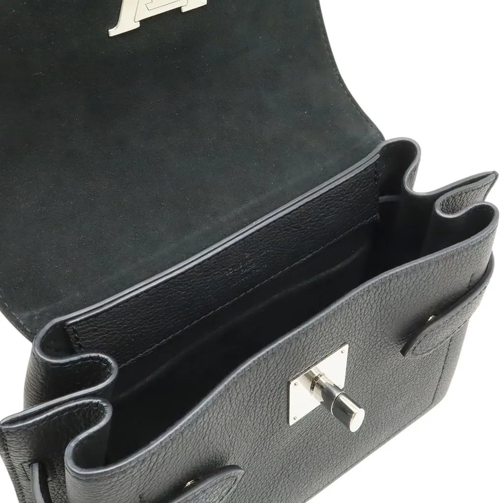 Louis Vuitton Grained Calfskin Mini LockMe Ever Black Leather Very good - Box View