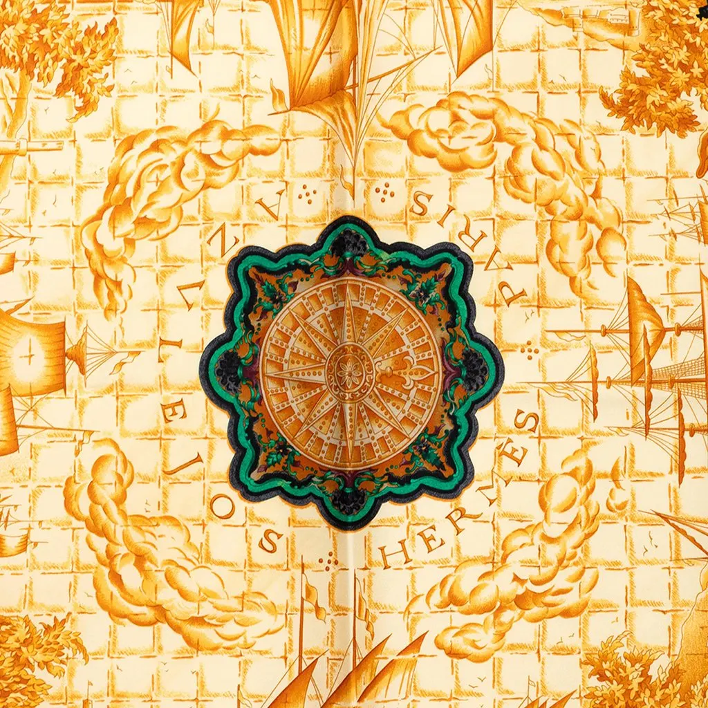 Hermès Azulejos Silk Scarf 90 Black Very good - Box View