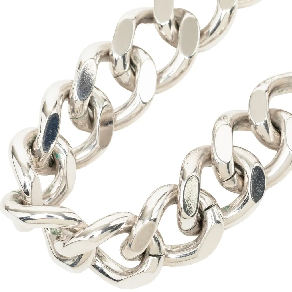 Dior Brass CD Icon Chain Link Necklace Silver Brass Very good - Back View