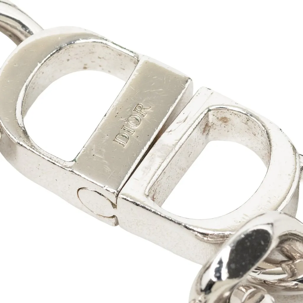 Dior Brass CD Icon Chain Link Necklace Silver Brass Very good - Inside View