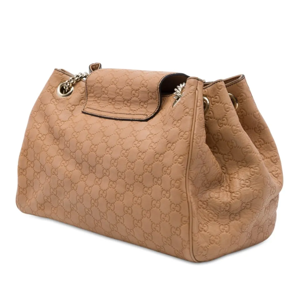 Gucci Large Guccissima Emily Tote Brown Leather Very good - Back View