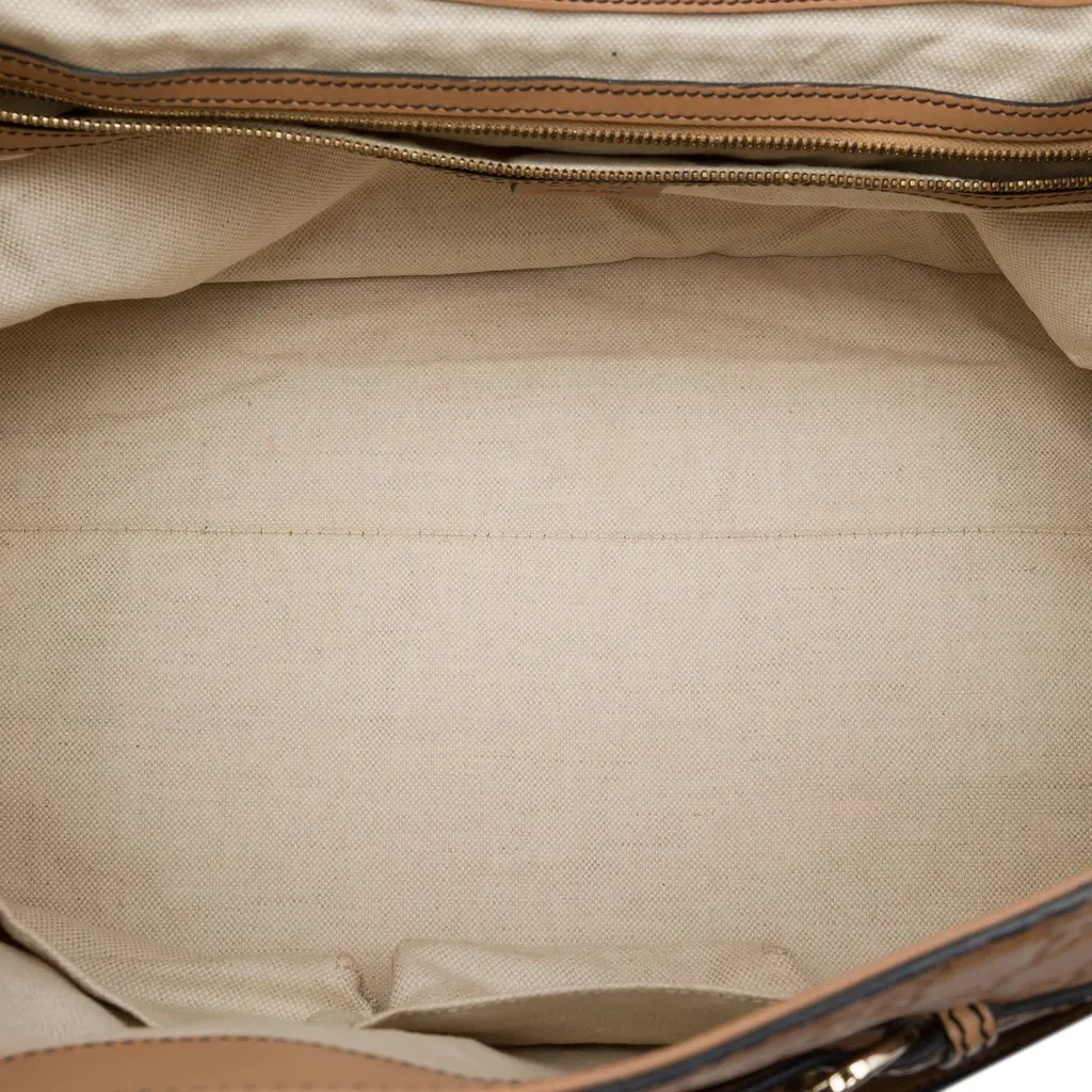 Gucci Large Guccissima Emily Tote Brown Leather Very good - Model View