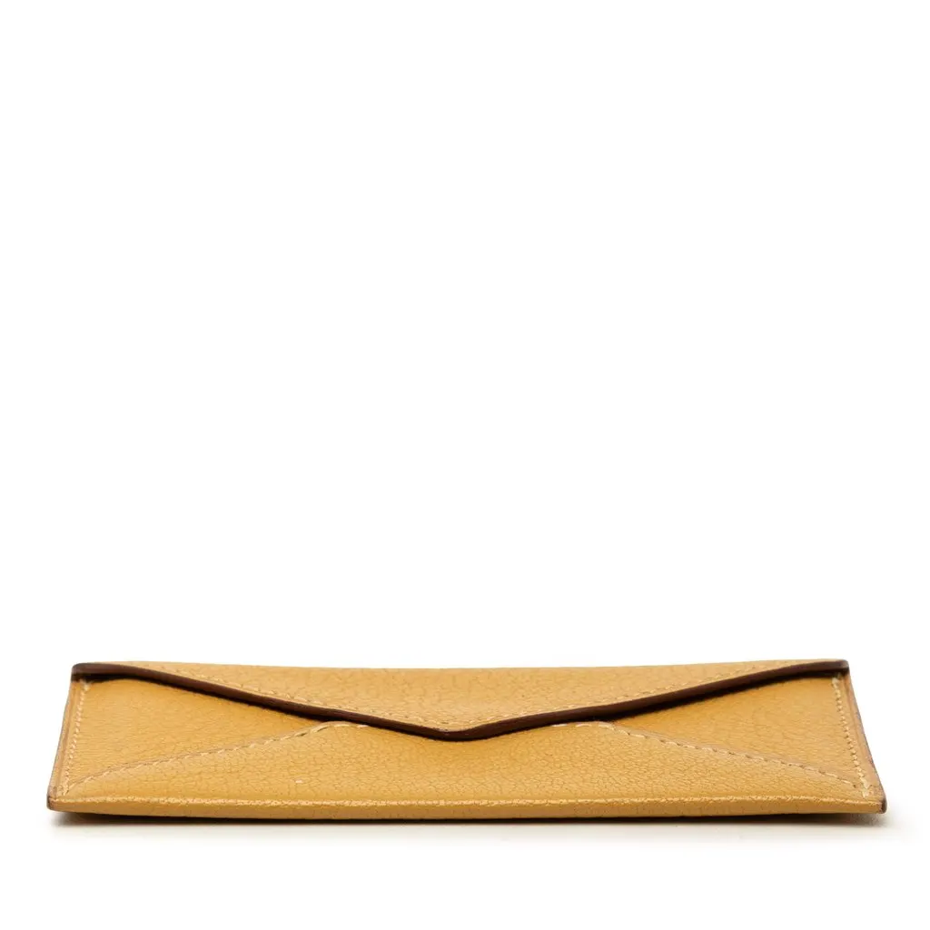 Hermès Chevre Mysore Envelope Pouch Yellow Leather Very good - Inside View