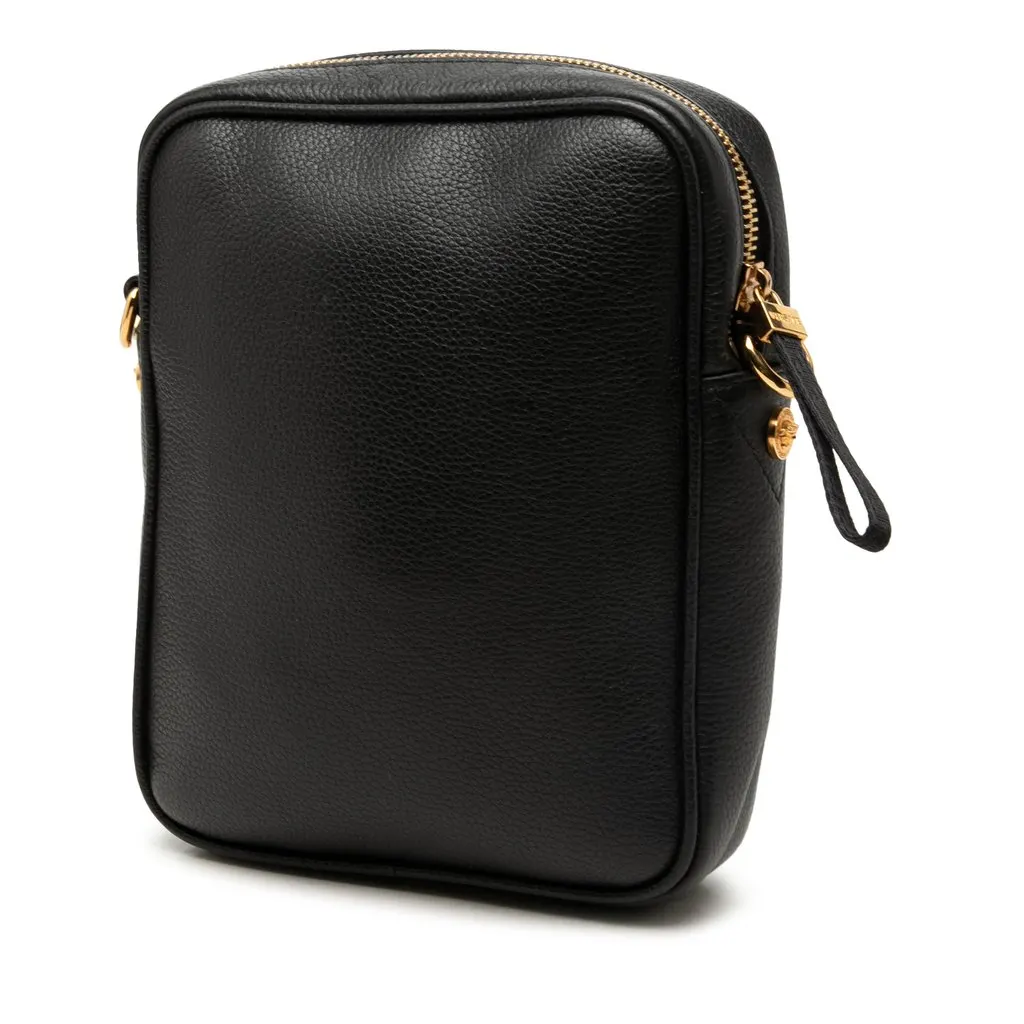Versace Leather Medusa Crossbody Black Leather Very good - Back View