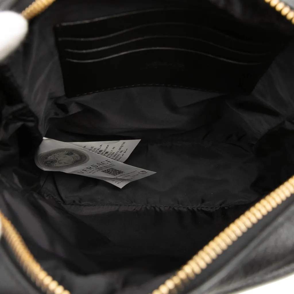 Versace Leather Medusa Crossbody Black Leather Very good - Model View