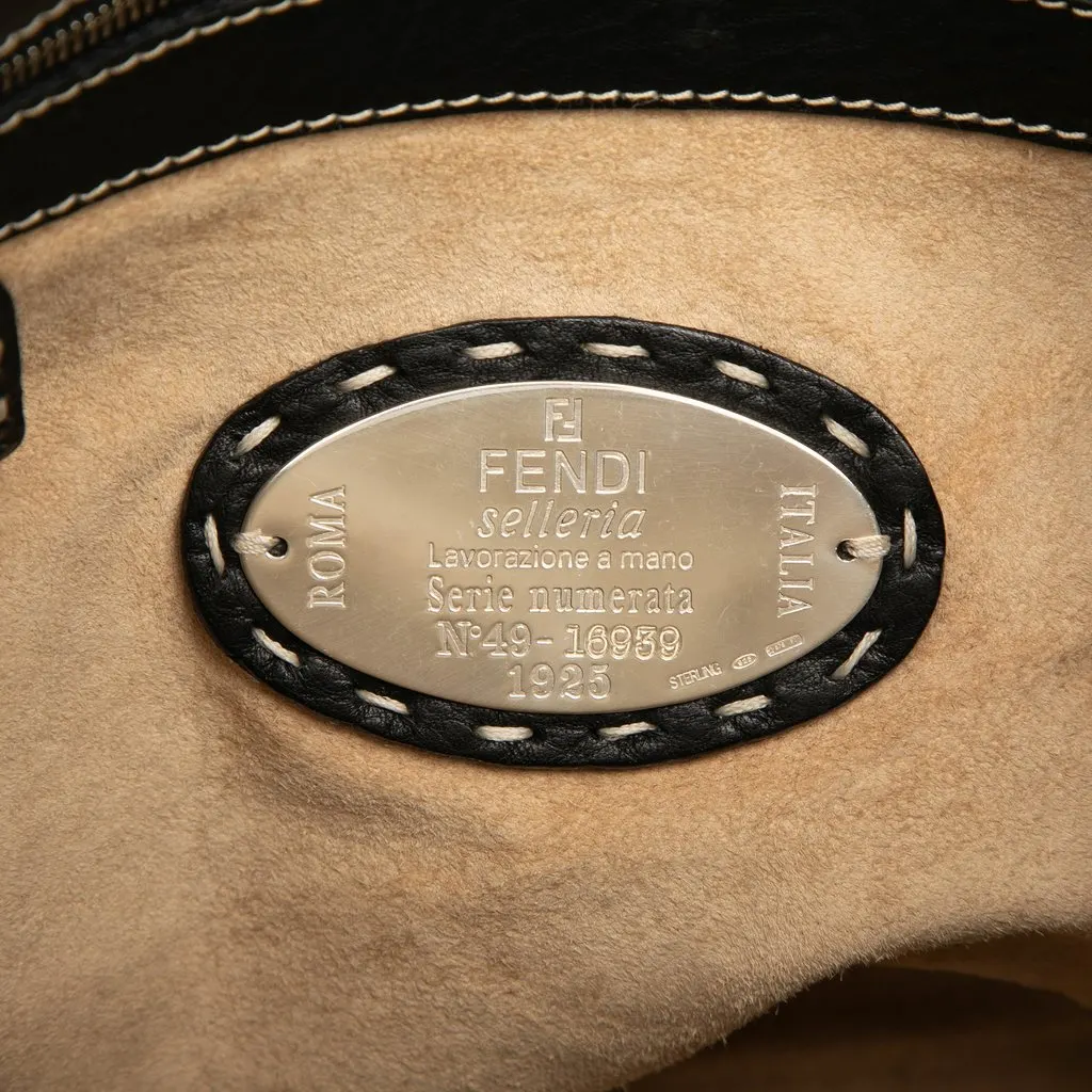 Fendi Leather Selleria Crossbody Black Leather Very good - Box View