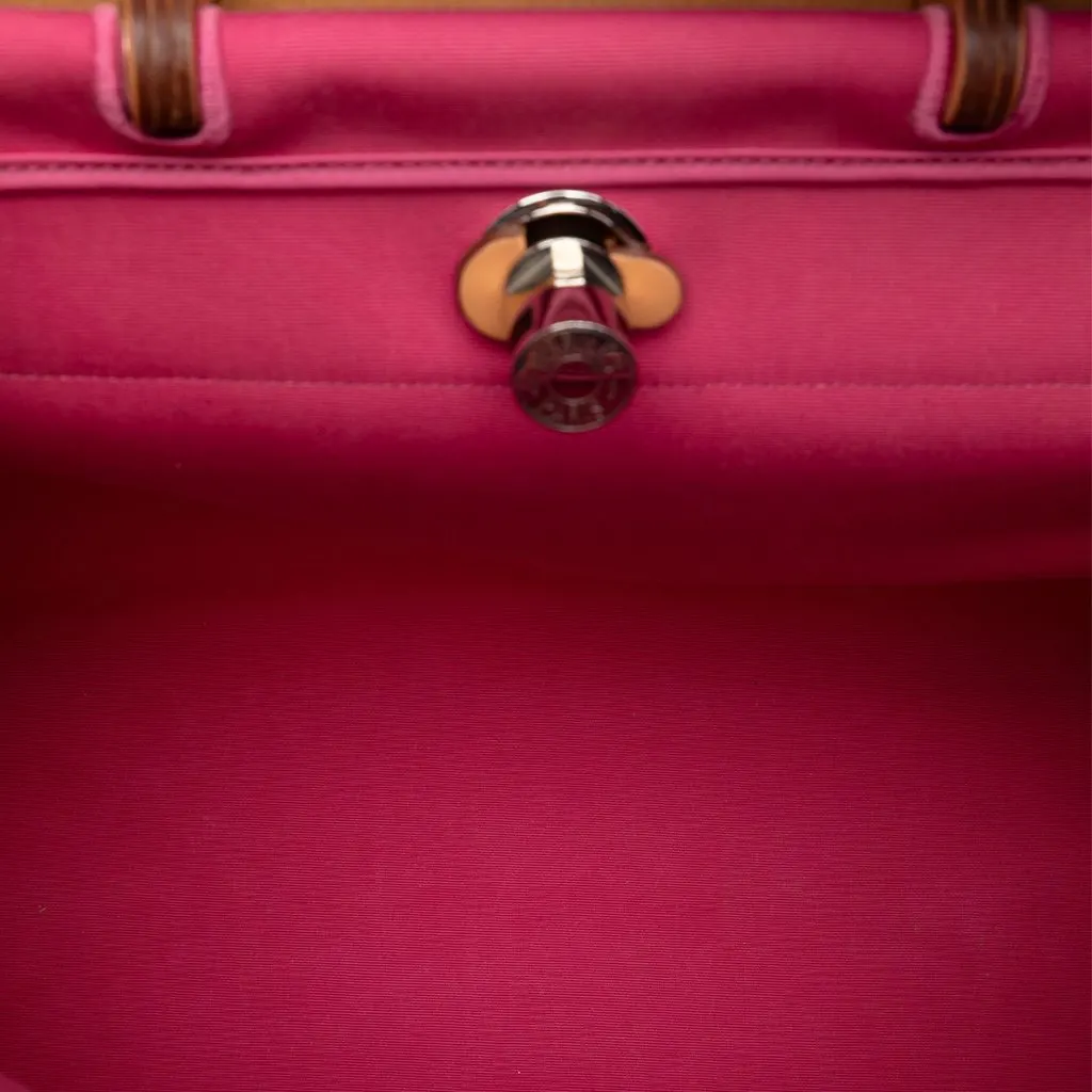 Hermès Toile Herbag Zip 39 Pink Very good - Model View