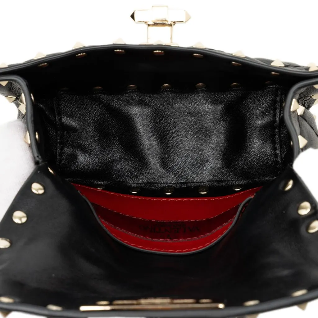 Valentino Nappa Rockstud Spike Crossbody Black Leather Very good - Model View