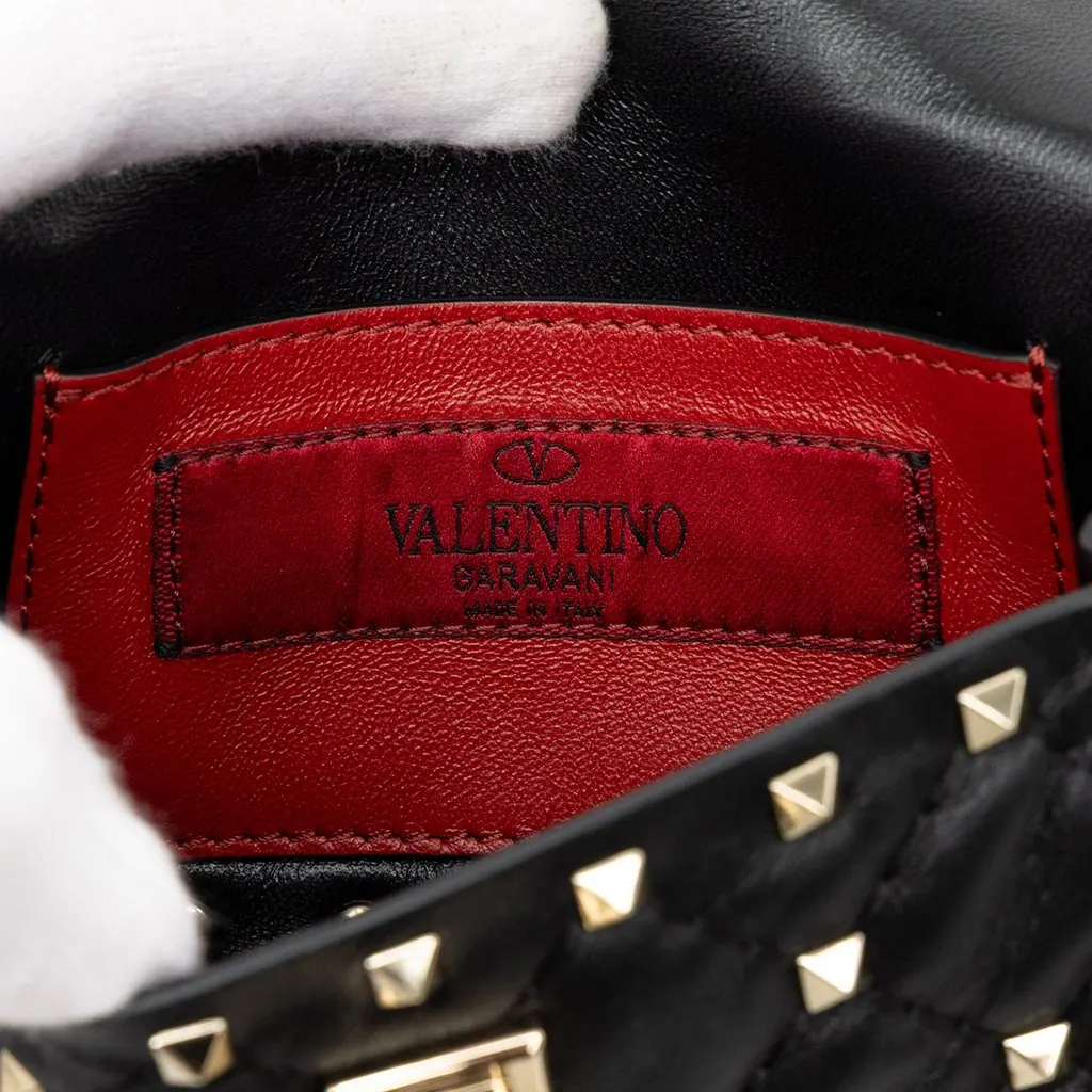 Valentino Nappa Rockstud Spike Crossbody Black Leather Very good - Box View