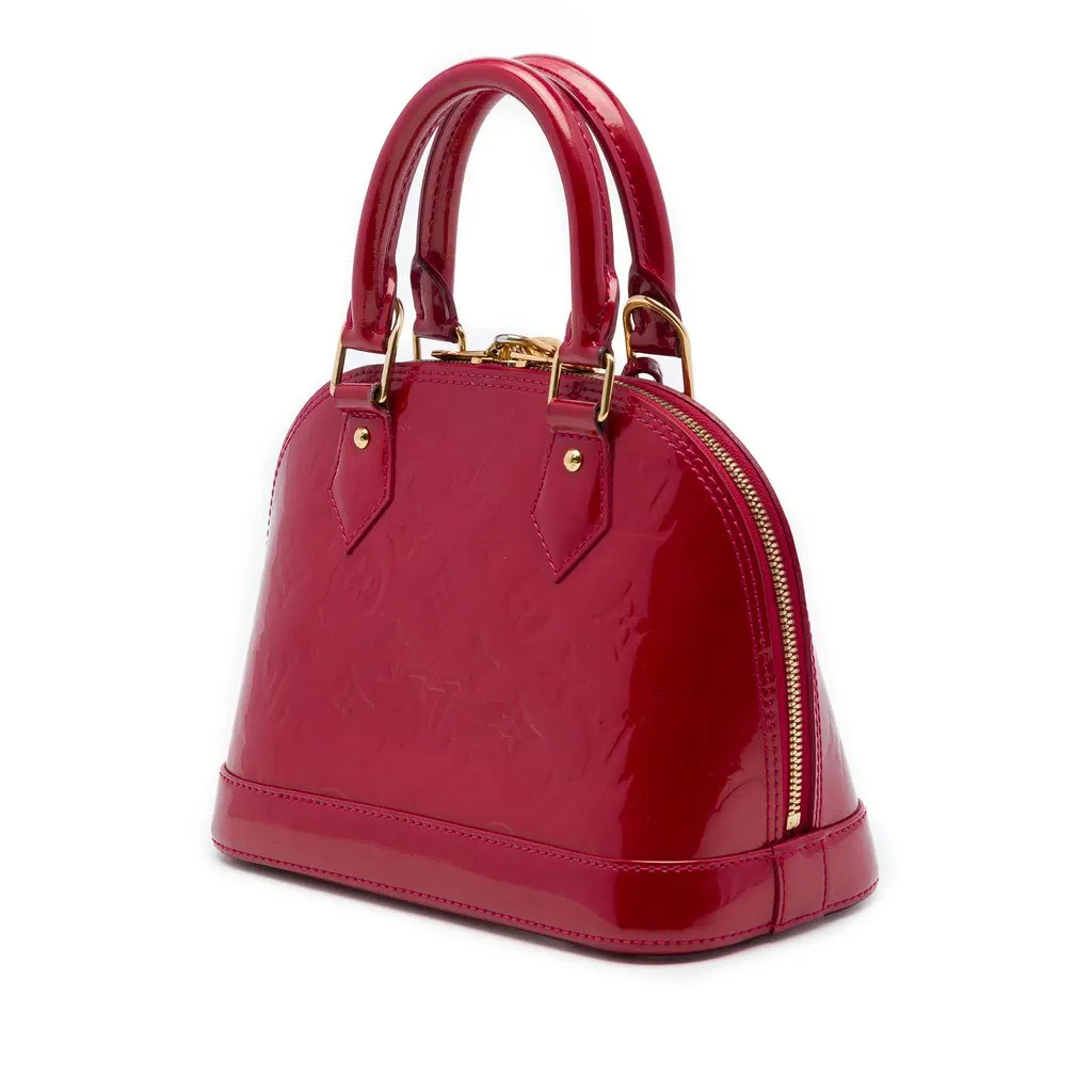 Louis Vuitton Monogram Vernis Alma BB Red Leather Very good - Back View