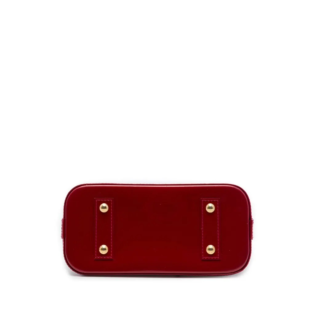Louis Vuitton Monogram Vernis Alma BB Red Leather Very good - Inside View