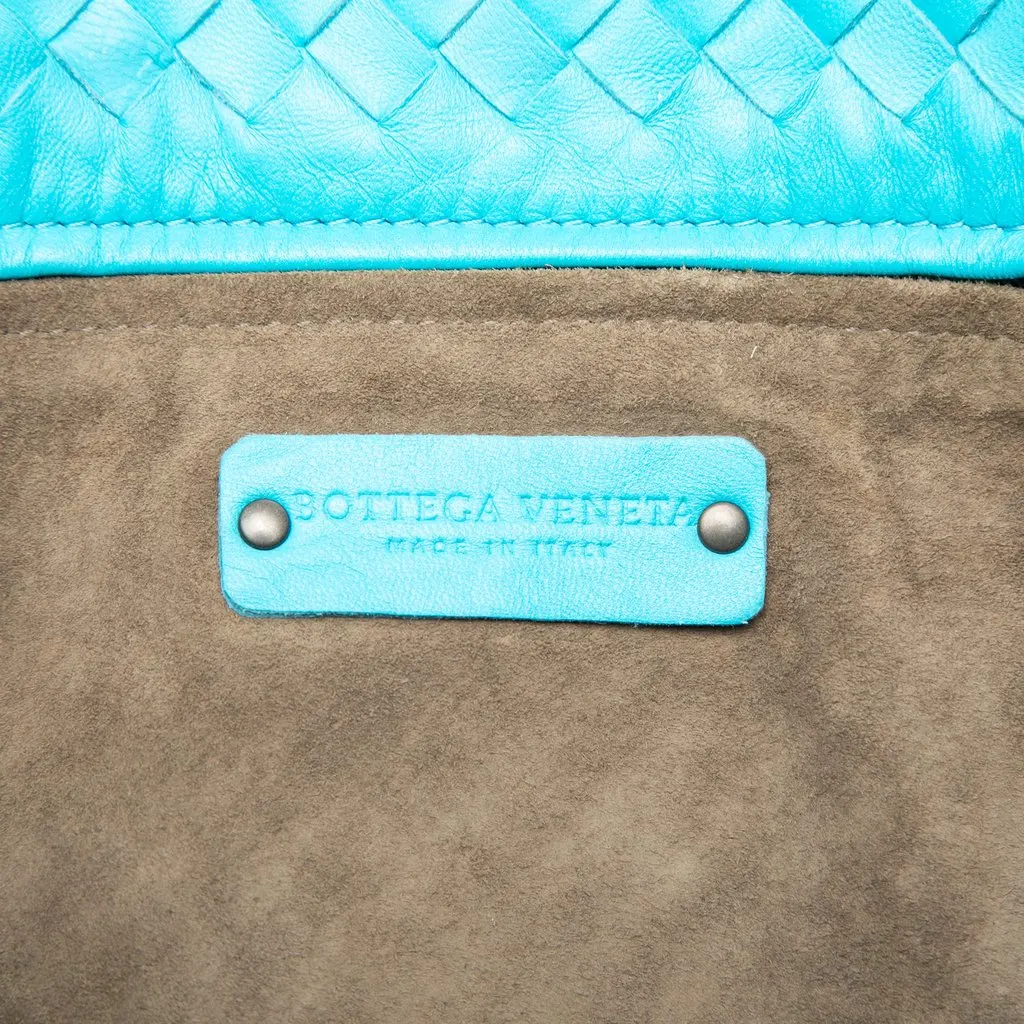 Bottega Veneta Medium Nappa Intrecciato Garda Tote Blue Leather Very good - Box View