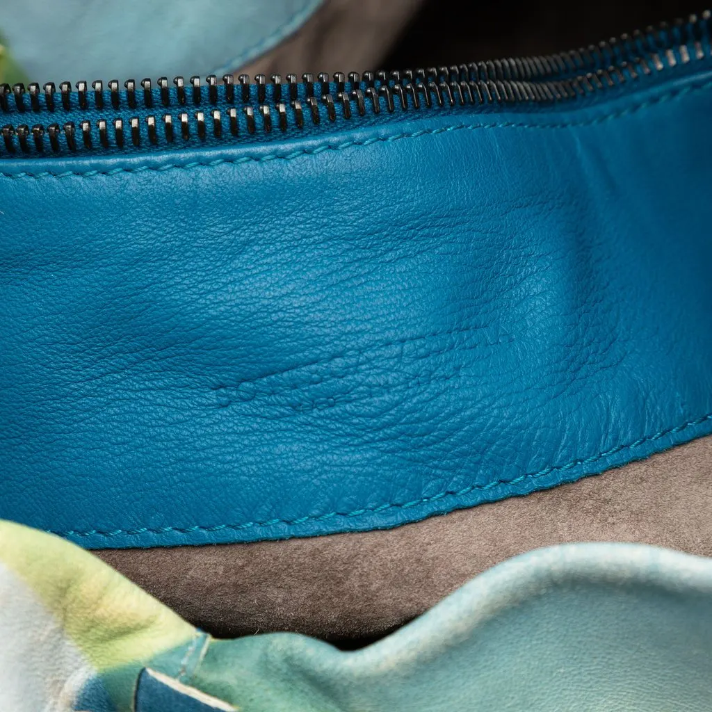 Bottega Veneta Nappa Intrecciato Aquilone Fortune Cookie Hobo Blue Leather Very good - Box View