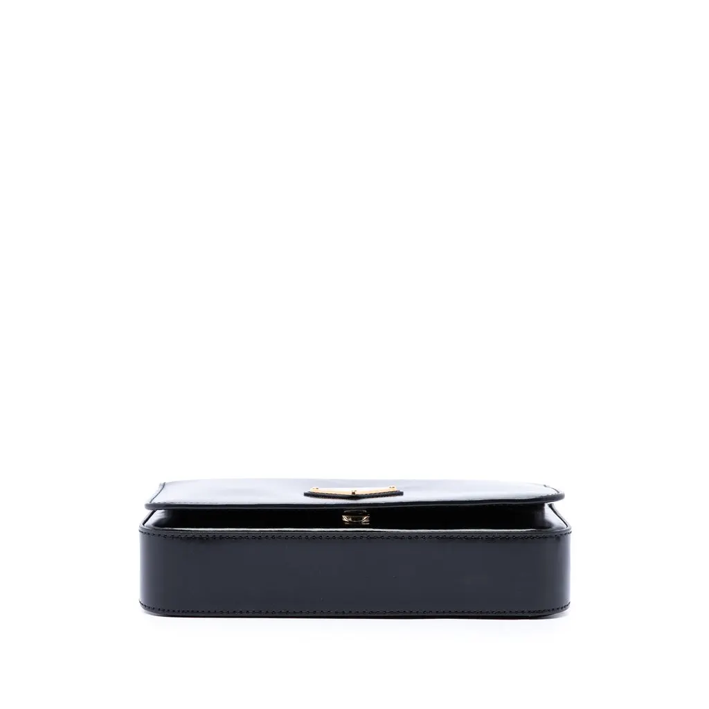 Prada Soft Calf Chain Crossbody Black Leather Good - Inside View