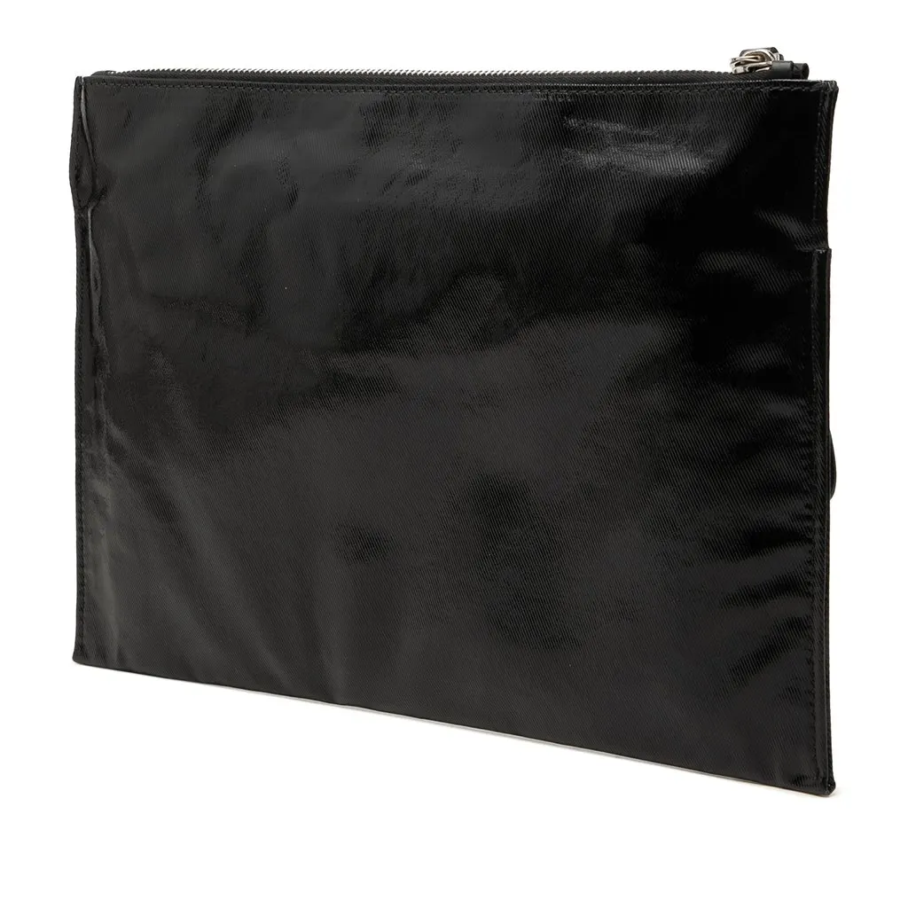 Valentino Vinyl VLTN Clutch Black Plastic Very good - Back View