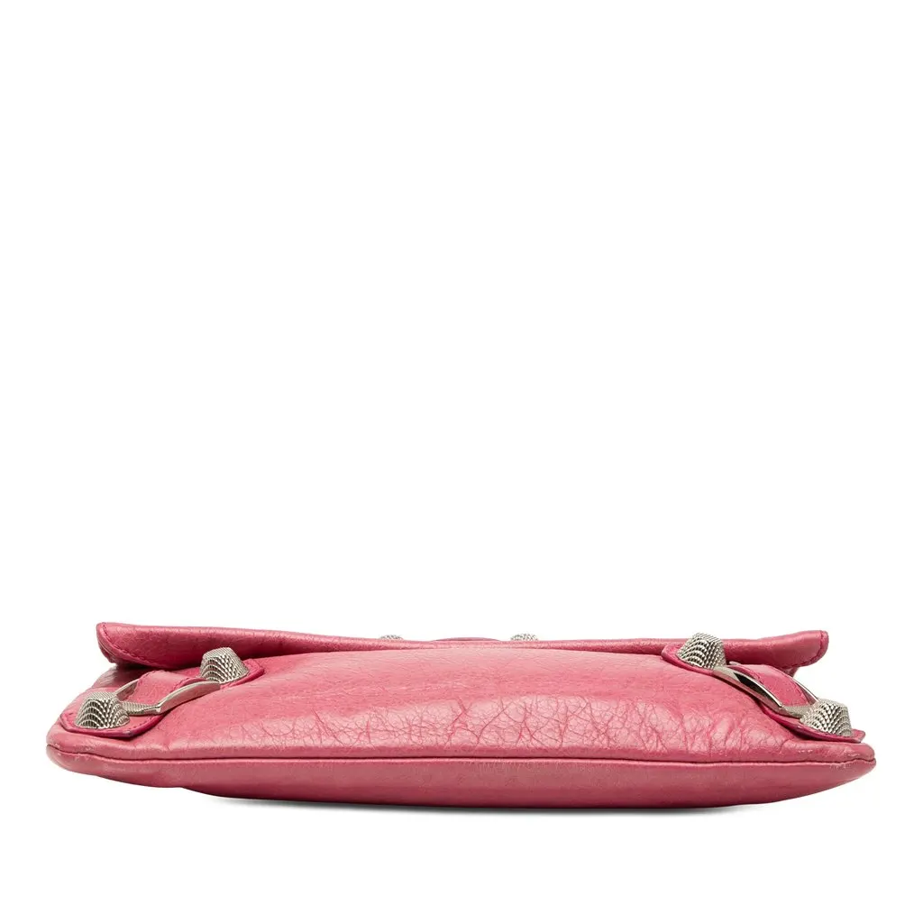 Balenciaga Lambskin Motocross Giant 12 Envelope Clutch Pink Leather Very good - Inside View