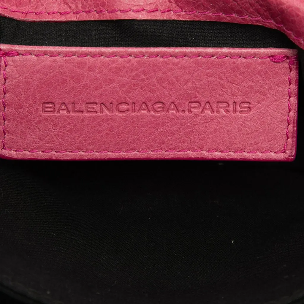 Balenciaga Lambskin Motocross Giant 12 Envelope Clutch Pink Leather Very good - Box View