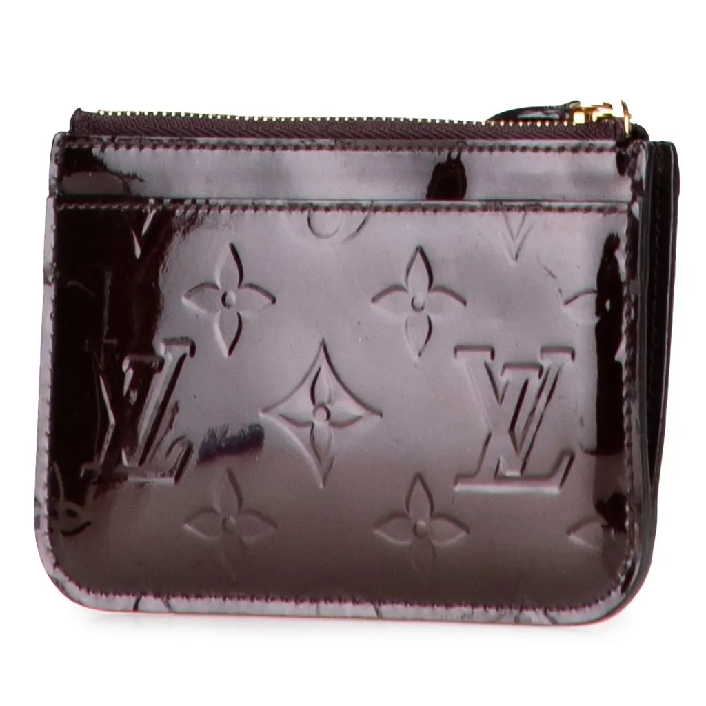 Louis Vuitton Monogram Vernis Key Pouch Purple Leather Very good - Back View