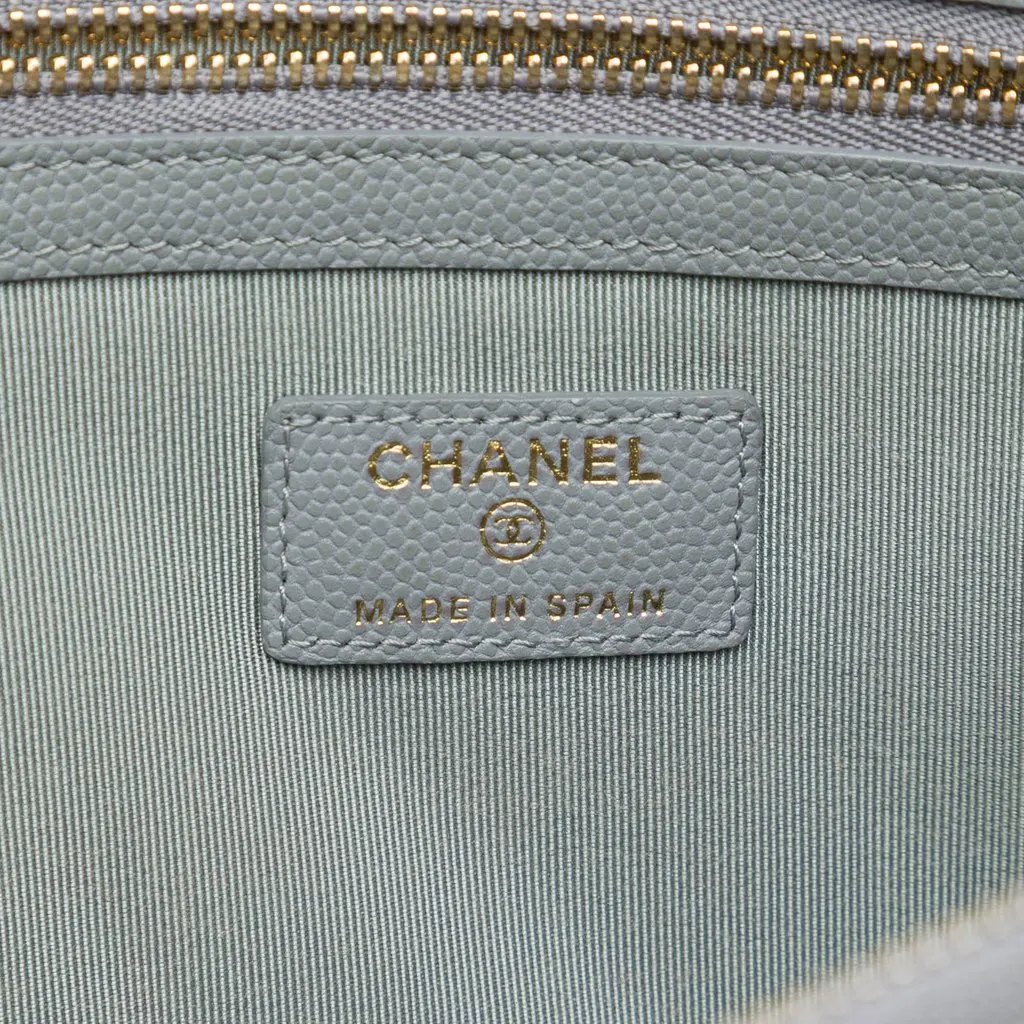 Chanel Large Quilted Caviar O Case Clutch MultiColor Leather Very good - Box View