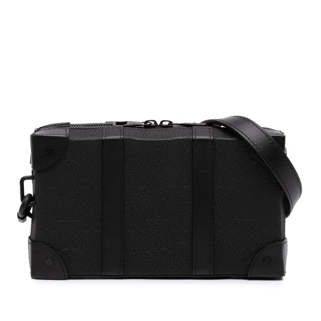 Louis Vuitton Monogram Taurillon Soft Trunk Wallet Black Leather Very good - Front View
