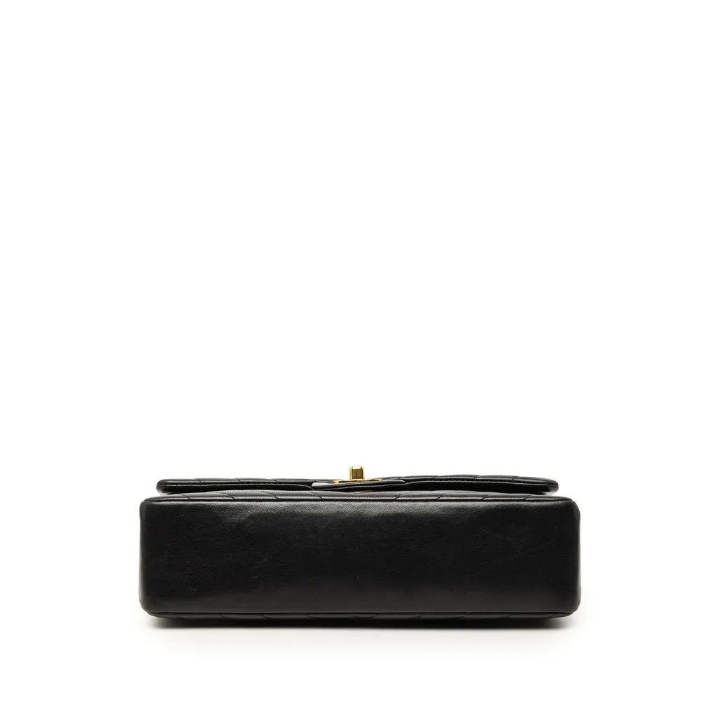 Chanel Medium Classic Chevron Lambskin Double Flap Black Leather Very good - Inside View