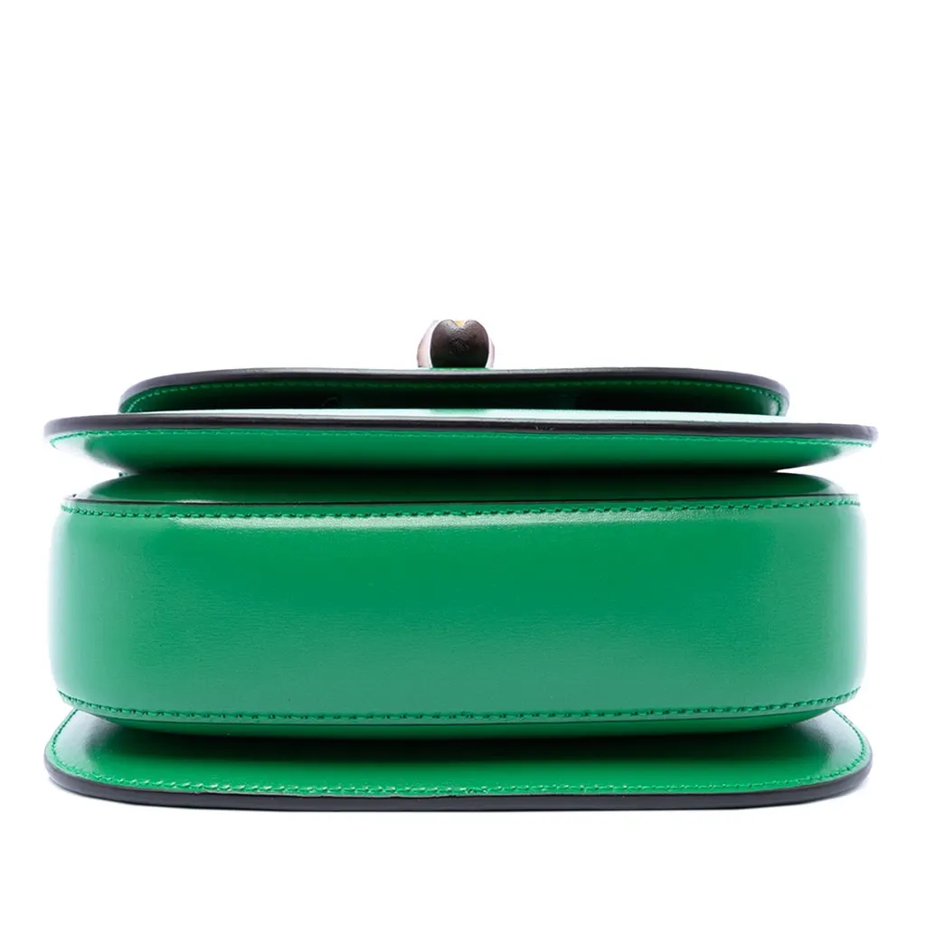Gucci Mini Calfskin 1947 Bamboo Top Handle Bag Green Leather Very good - Model View