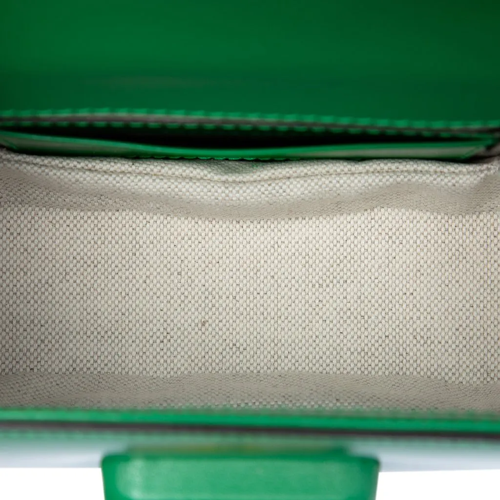 Gucci Mini Calfskin 1947 Bamboo Top Handle Bag Green Leather Very good - Box View