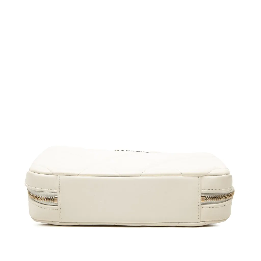 Chanel Lambskin 19 Camera Bag White Leather Very good - Inside View