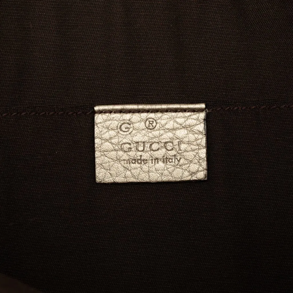 Gucci Calfskin Bamboo Tassel Clutch Gold Leather Very good - Box View