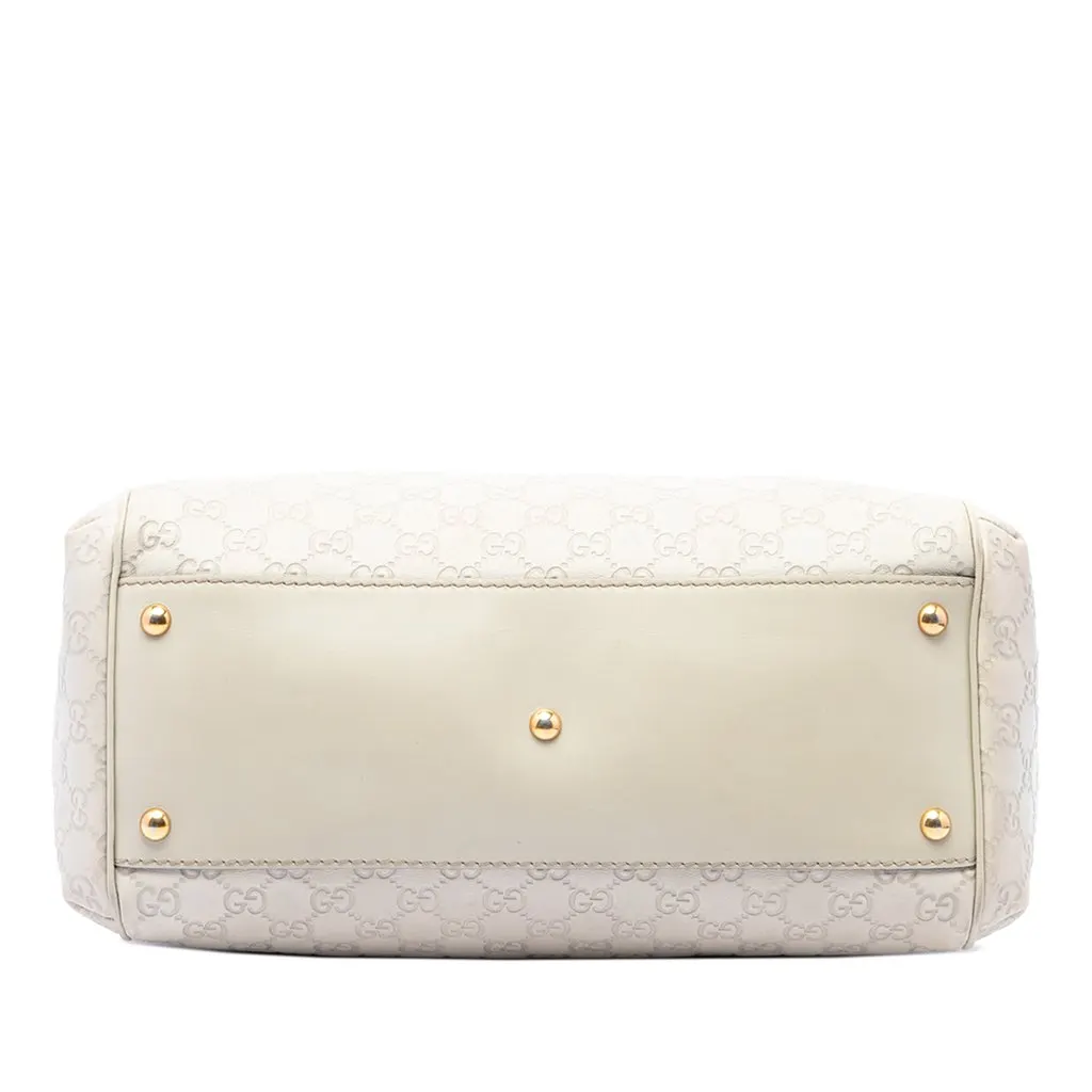 Gucci Medium Guccissima Scarlett Satchel White Leather Very good - Inside View