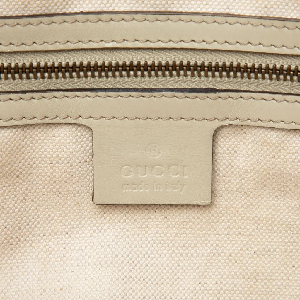 Gucci Medium Guccissima Scarlett Satchel White Leather Very good - Box View