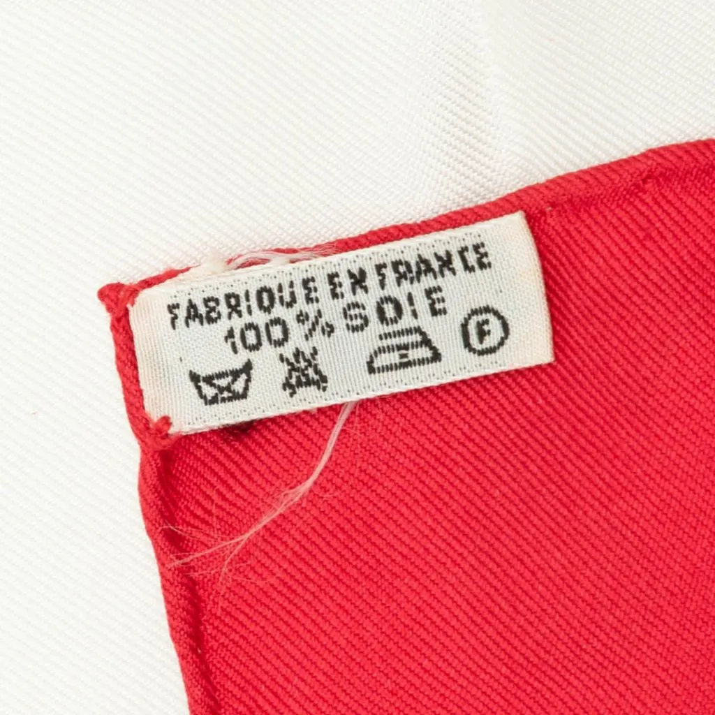 Hermès Vue Du Carrosse De La Galere La Reale Silk Scarf 90 Red Silk Good - Box View