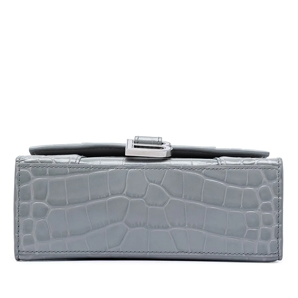 Balenciaga Croc Embossed Calfskin Hourglass Top Handle Bag XS MultiColor Leather Very good - Inside View