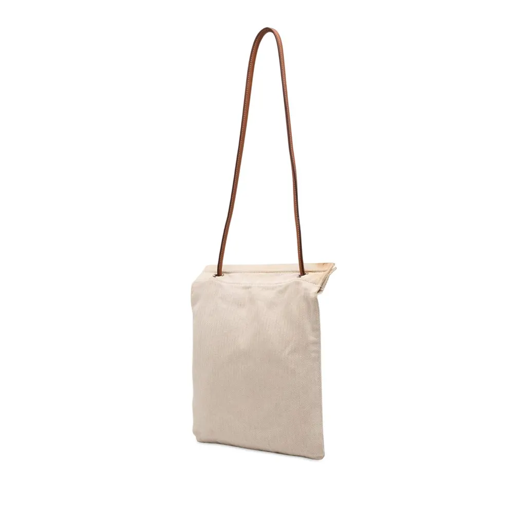 Hermès Toile Aline Grooming Bag MM Beige Good - Back View