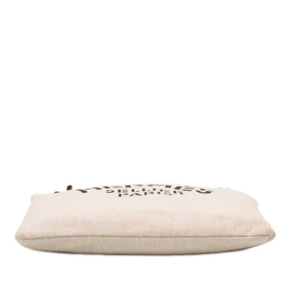Hermès Toile Aline Grooming Bag MM Beige Good - Inside View