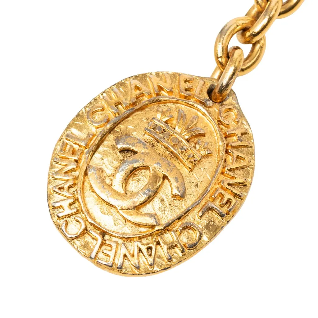 Chanel CC Gold Plated Medallion Chain Belt Gold Metal Very good - Back View