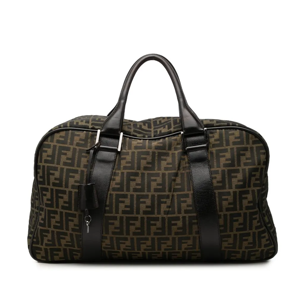 Fendi Zucca Canvas Travel Bag Brown Very good - Front View