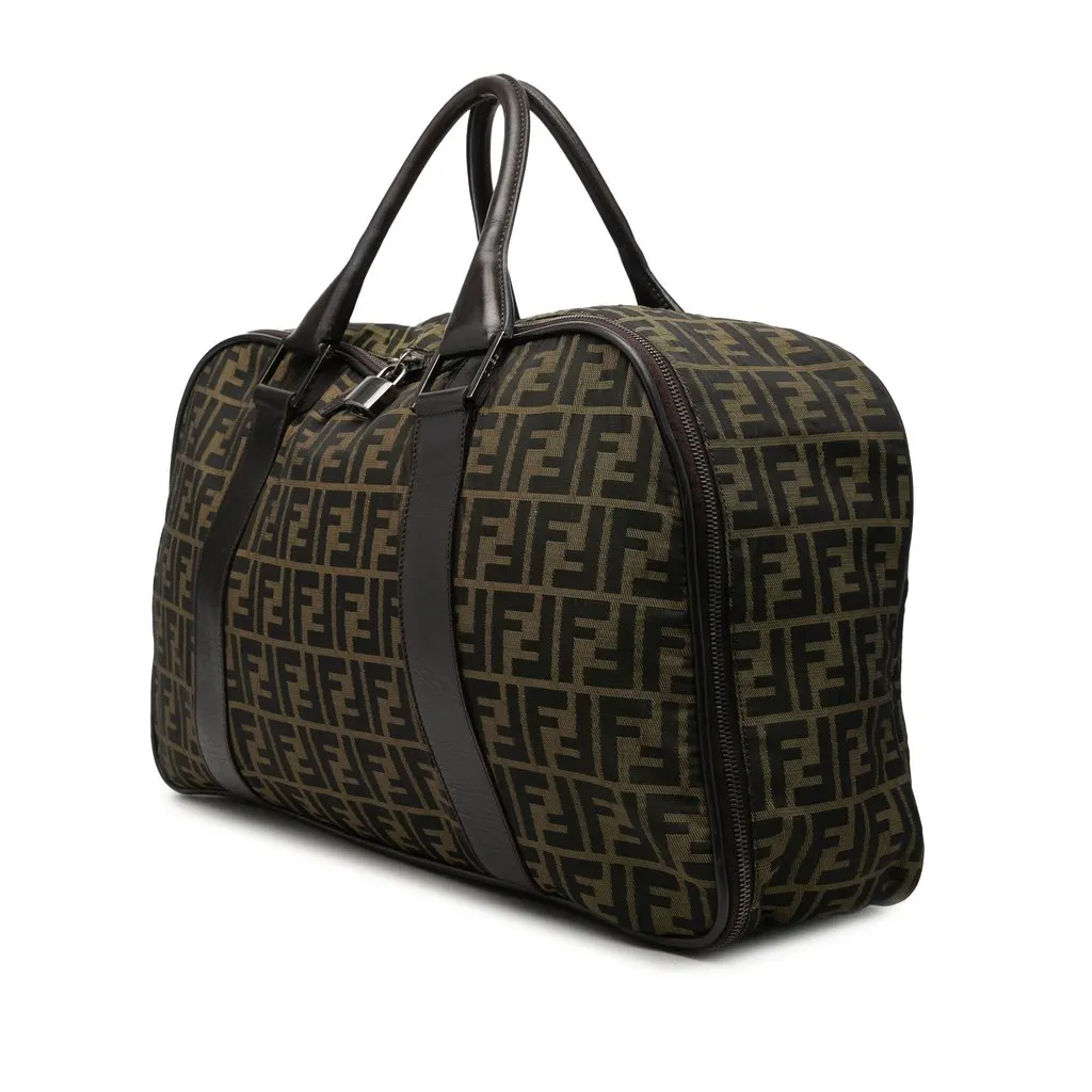 Fendi Zucca Canvas Travel Bag Brown Very good - Back View