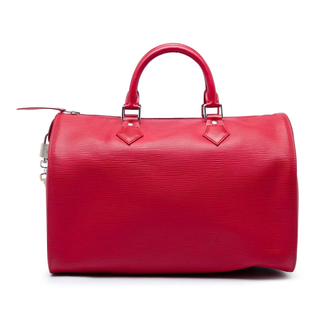 Louis Vuitton Epi Speedy 35 Red Leather Very good - Front View