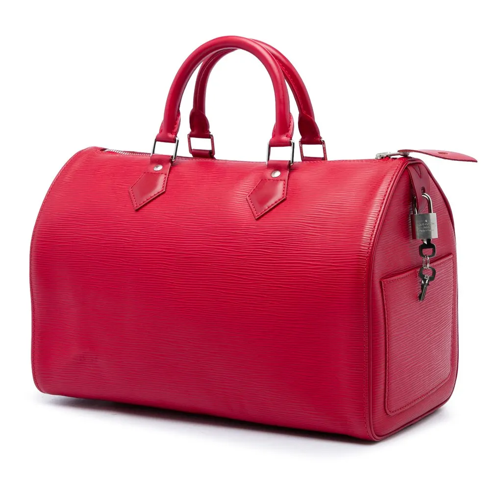 Louis Vuitton Epi Speedy 35 Red Leather Very good - Back View