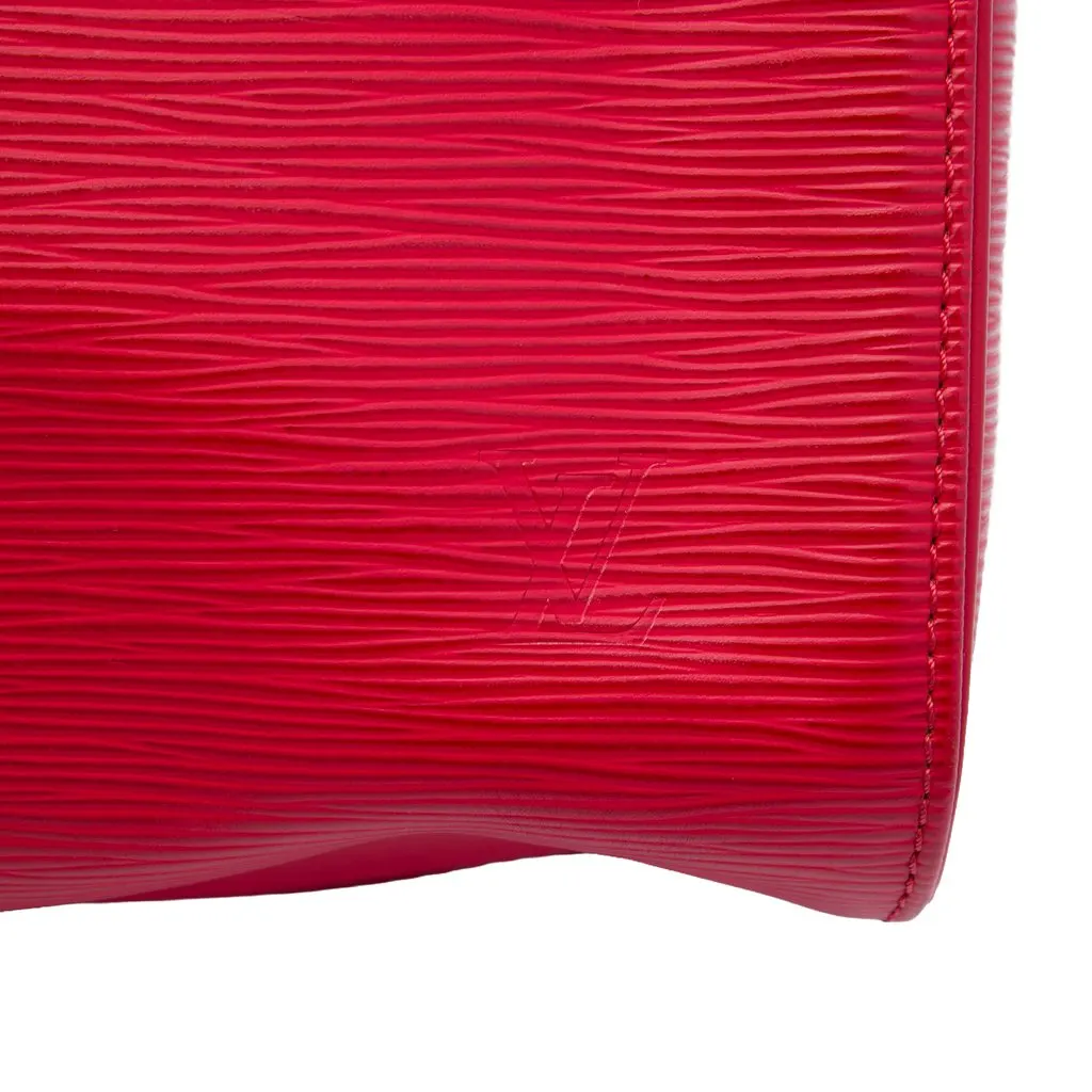 Louis Vuitton Epi Speedy 35 Red Leather Very good - Box View