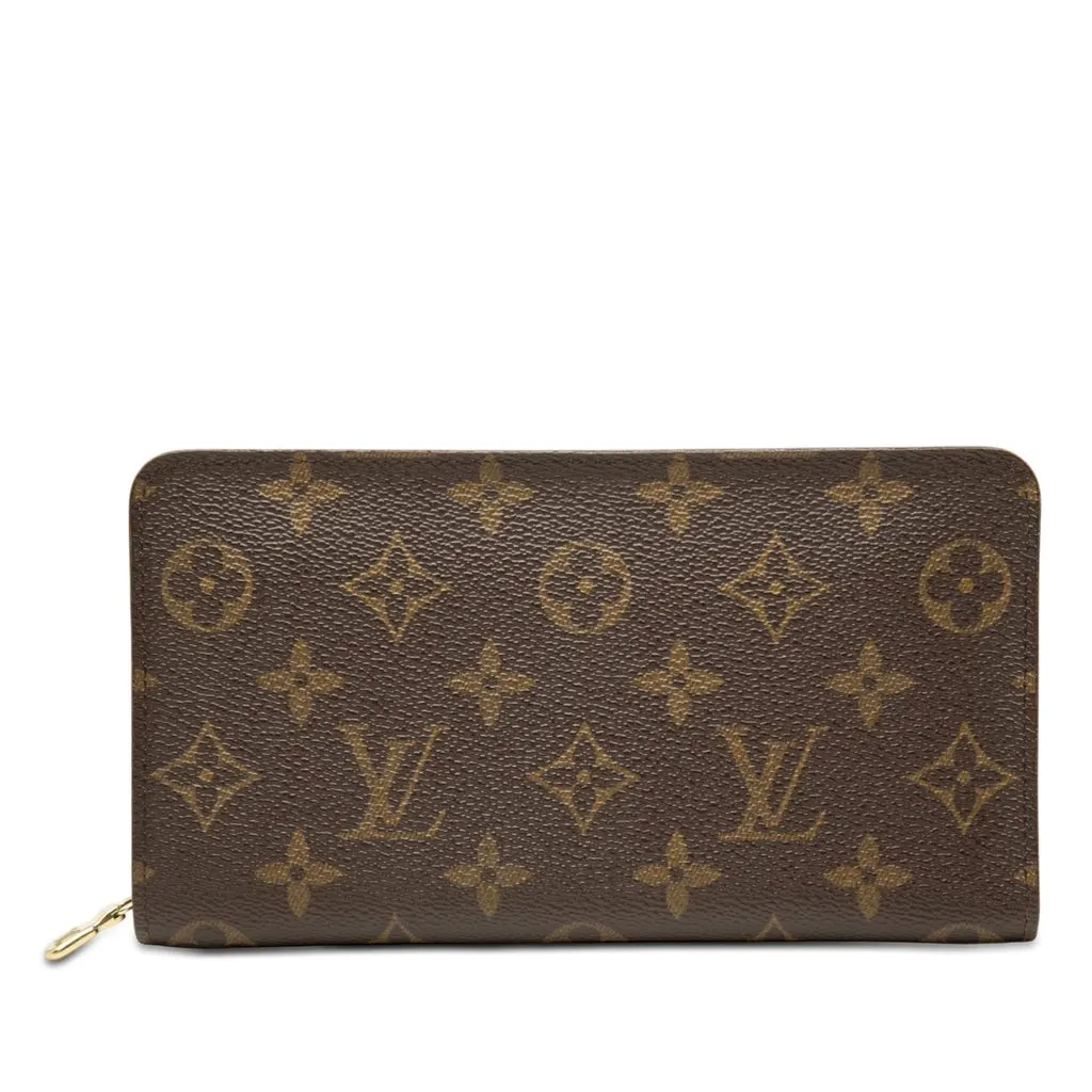 Louis Vuitton Monogram Porte Monnaie Zippy Long Wallet Brown Very good - Front View
