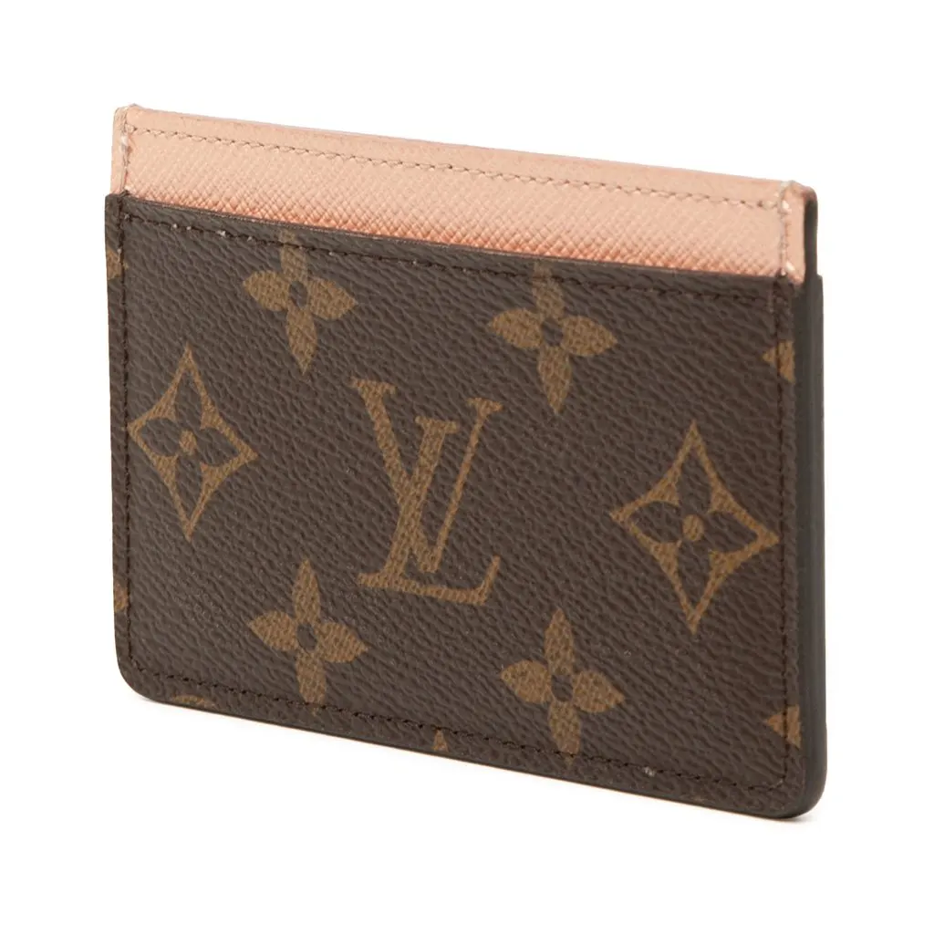 Louis Vuitton Monogram Card Holder Brown Very good - Back View