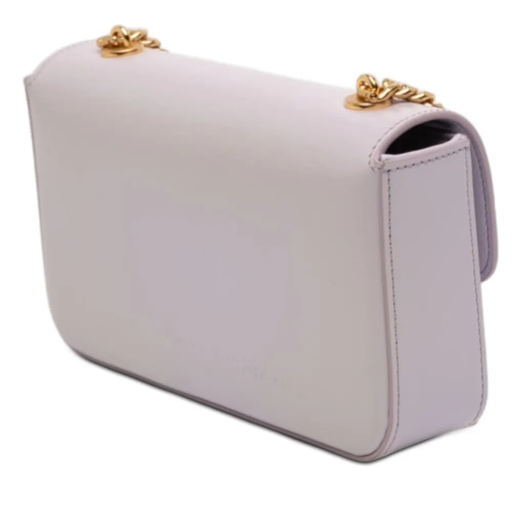 Celine Shiny Calfskin Claude Chain Shoulder Bag Purple Leather Very good - Back View