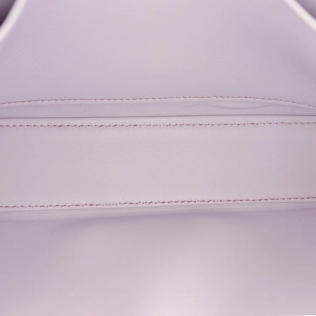 Celine Shiny Calfskin Claude Chain Shoulder Bag Purple Leather Very good - Model View